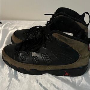 Black and Brown High-Top Sneakers